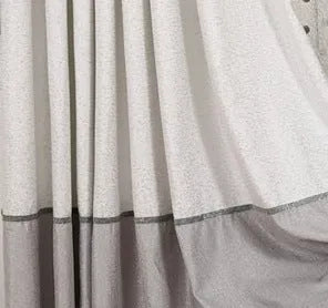 Single plain blackout curtain panel showing hook, Korean hook, and ring heading style options.