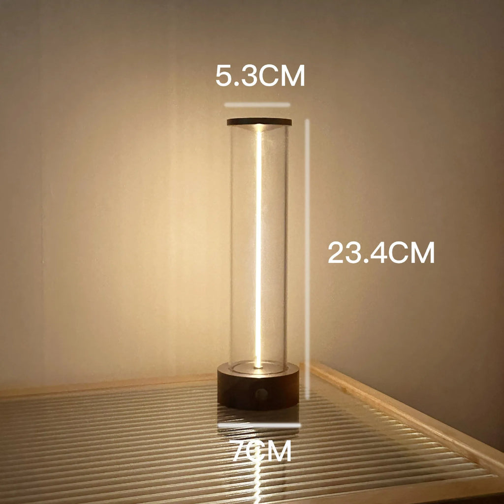 Contemporary LED line glass magnetic suction light strip with USB charging port visible