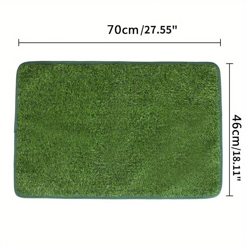 Artificial grass dog toilet training mat with drainage for indoor pet use