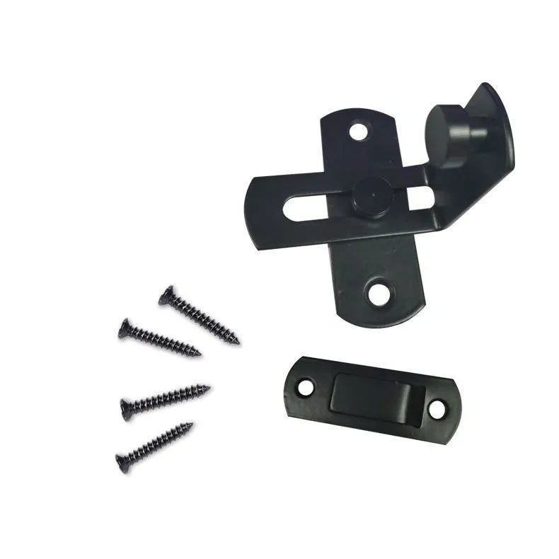 Warehouse hook sliding door lock in stainless steel or carbon steel with 90-degree latch mechanism