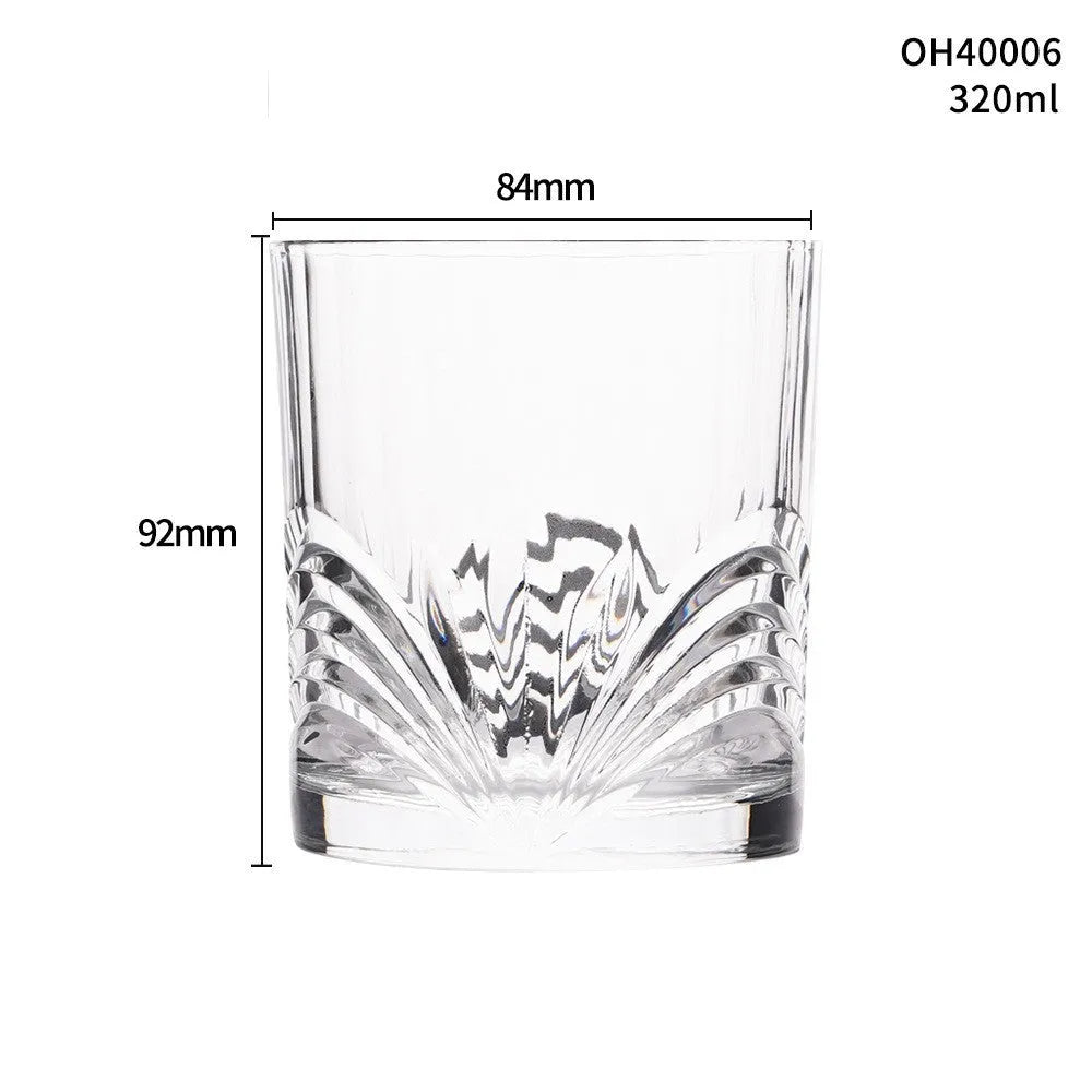 Crystal whiskey shot glass with thick bottom in multiple colour options