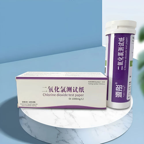 Chlorine dioxide test paper bottle with 50 strips for waste water concentration detection