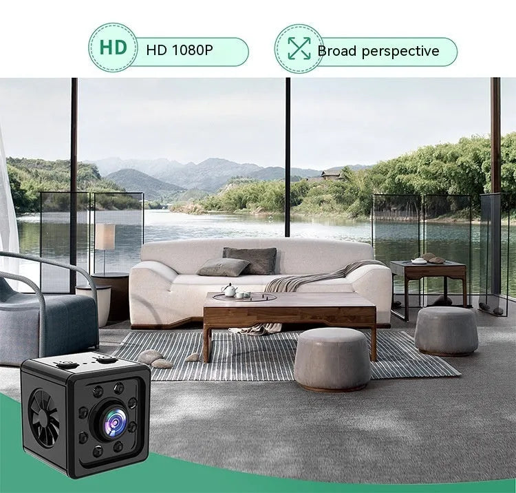 Black K13 remote network sports camera on its bracket, showing cubic 26 cm design.