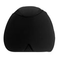 Simple solid colour cold compress cap in polyester, shown in black, dark blue, and pink.