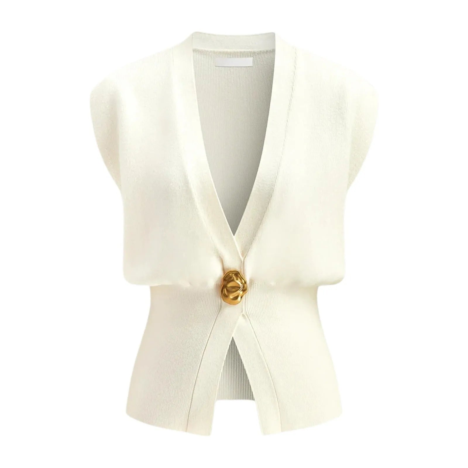 Women's loose fit V-neck button cardigan in knitted polyester available in six colours