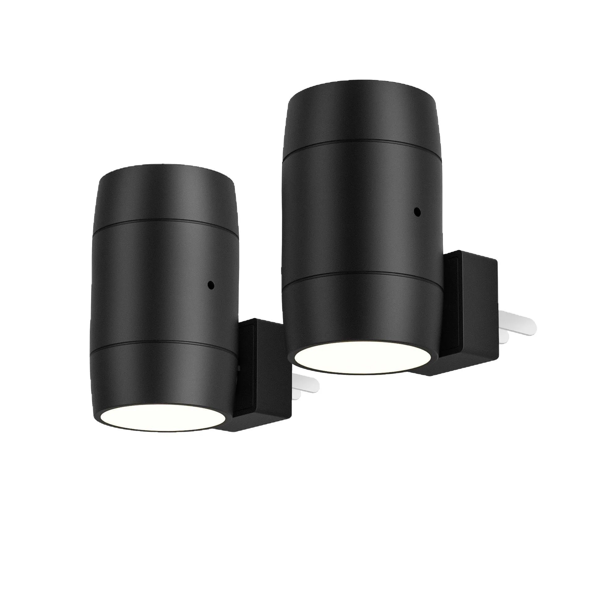 Small white induction night lamp with a direct plug, adjustable dial, and rotatable light head.