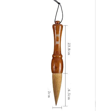 Large traditional Chinese painting wrist brush with sheep hair nib for calligraphy and ink art