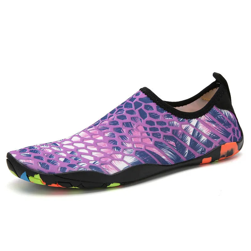 Lycra beach wading shoes in multiple colours with EVA midsoles for swimming and water activities