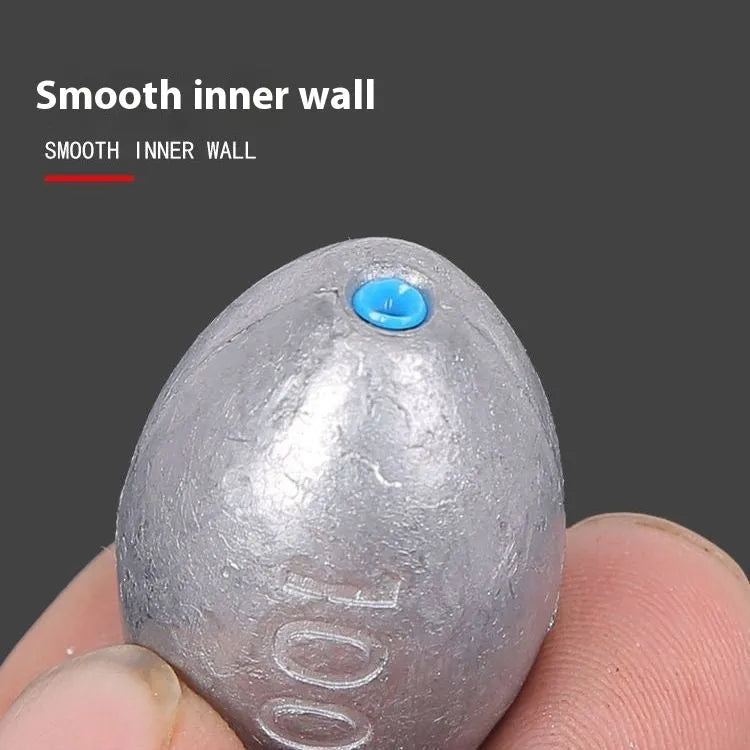 Tongxin rugby-shaped fishing sinker with scale pattern and plastic core in various weights