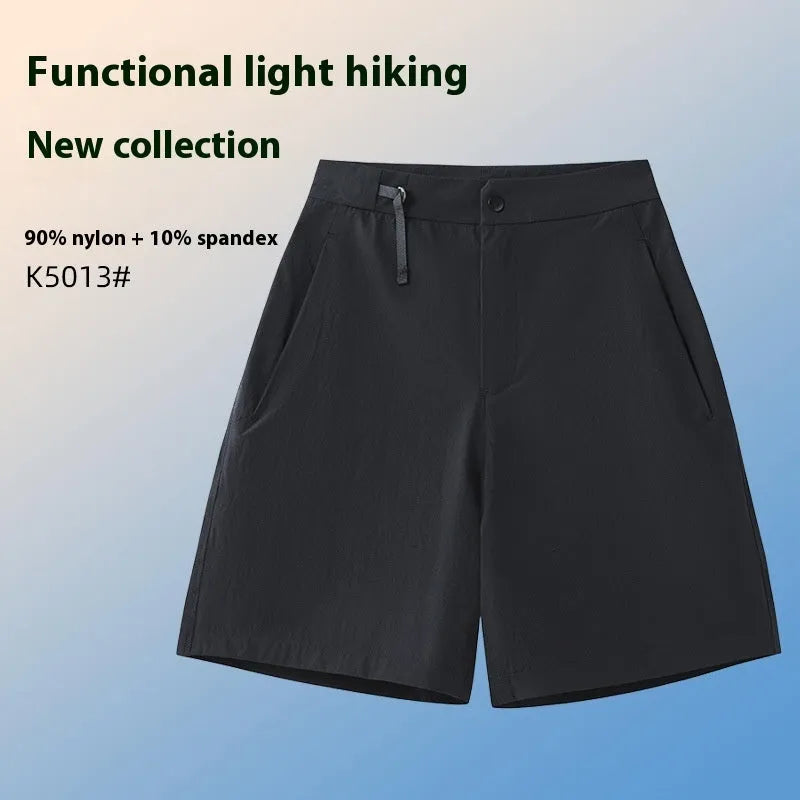 Men's quick-drying sports shorts in Army Green colour with elastic waistband and 3D cutting design