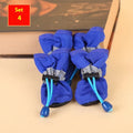 Soft sole cloth dog shoes available in multiple colours and sizes with fleece-lined and monkey print options