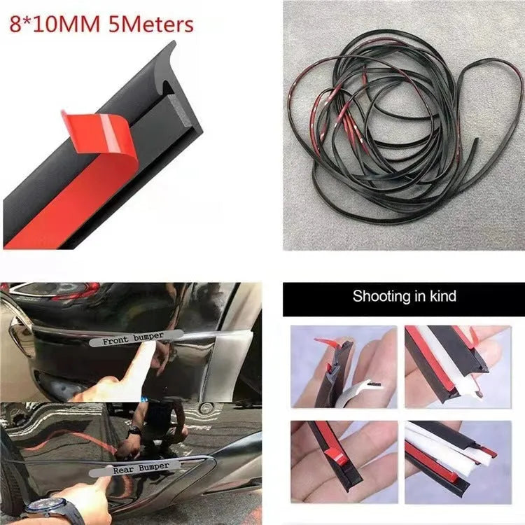 Black and white TPE automotive rubber seal strip for bumper and window gap filling