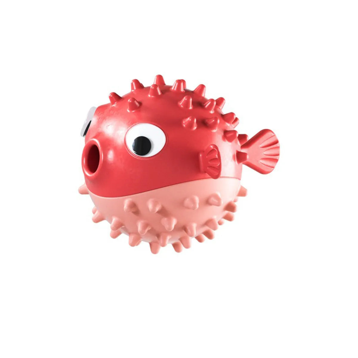 Yellow fish-shaped dog chew toy for aggressive chewers with textured surface