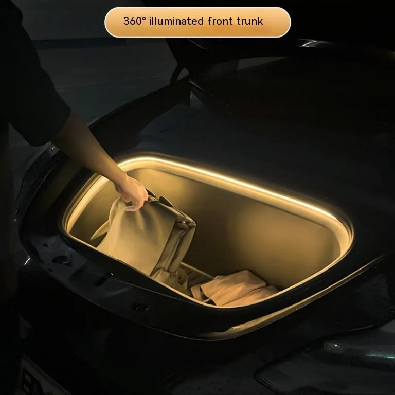 Tesla Model 3 Model Y front backup box ambience light kit with soft silicone light bar