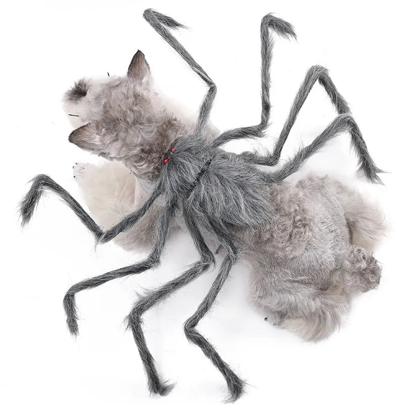 Halloween big spider pet costume for dogs and cats in polyester fabric