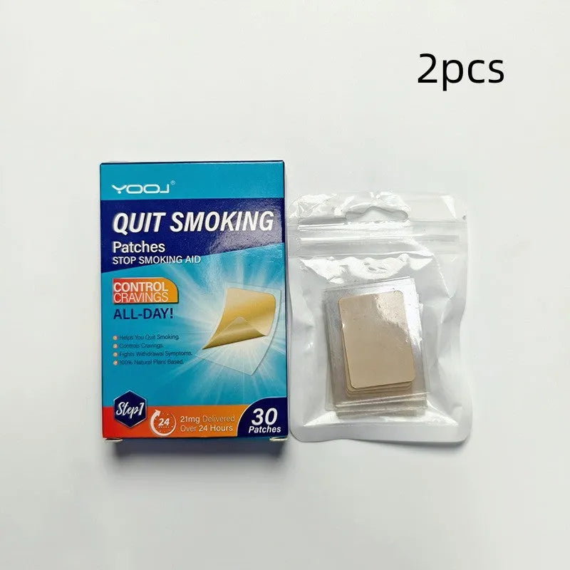 Box of 30 plant extract nicotine cessation patches for smoking reduction