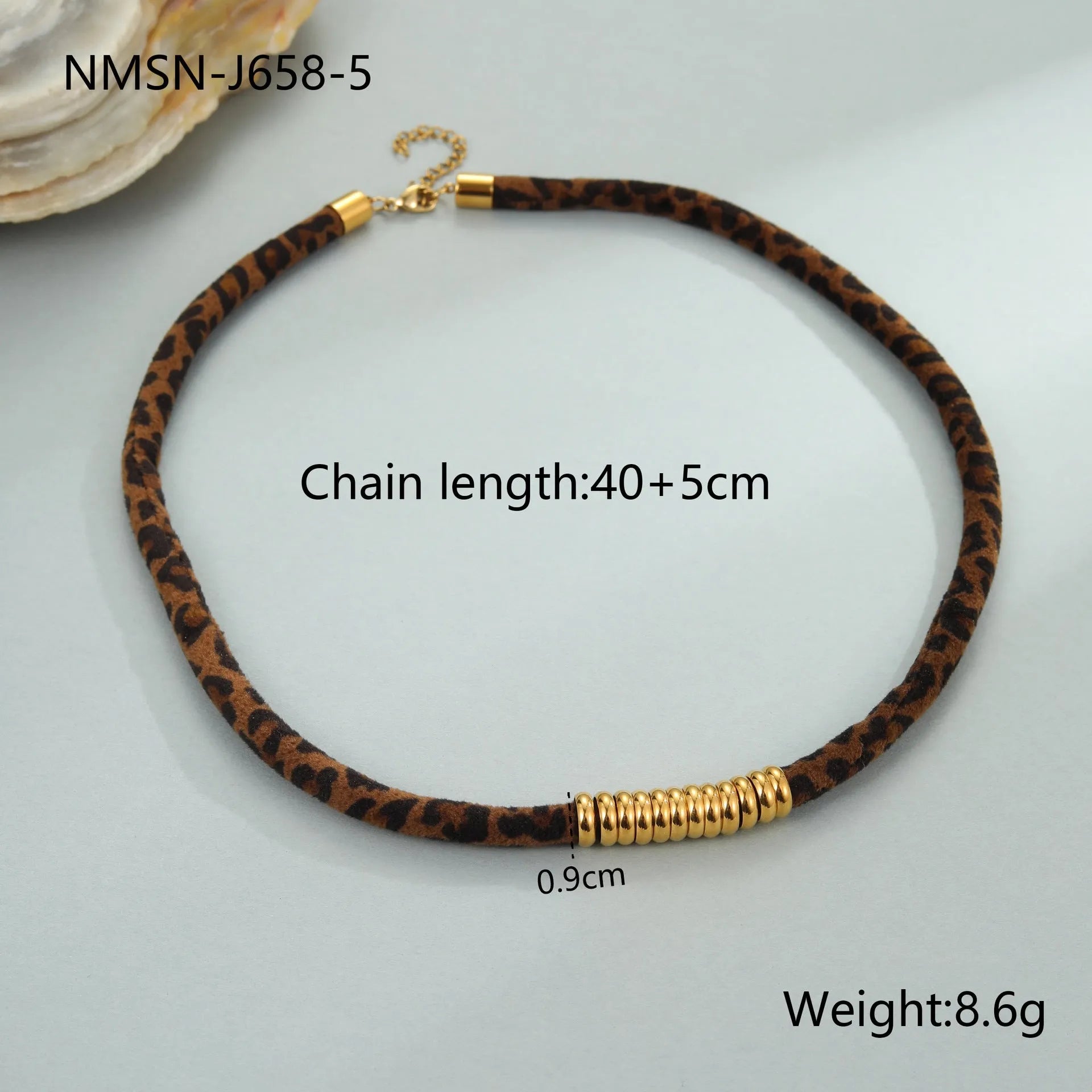 Stainless steel geometric necklace with gold electroplated finish and adjustable chain