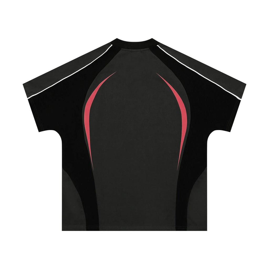 Men's loose fit T-shirt with printed letters design in black or apricot colour options