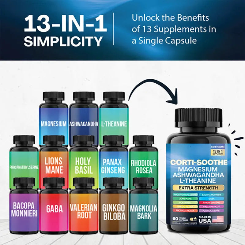 Bottle of 60 South African Drunken Eggplant Magnesium Capsules, a plant-based dietary supplement.