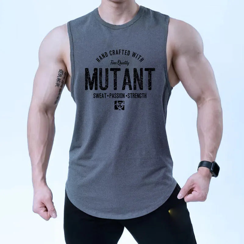 Men's loose fit polyester training waistcoat in multiple colour options including semicircle patterns