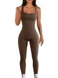 Women's suspender tank top tights with waist tie in spandex fabric, available in multiple colours
