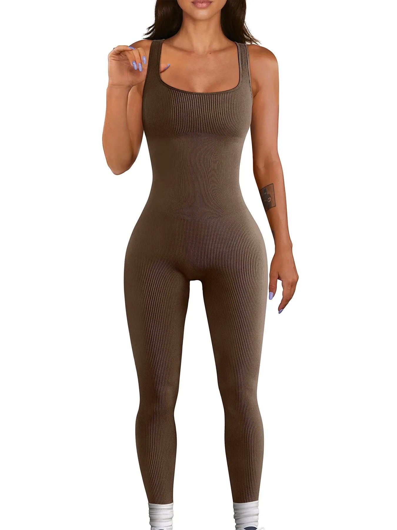 Women's suspender tank top tights with waist tie in spandex fabric, available in multiple colours