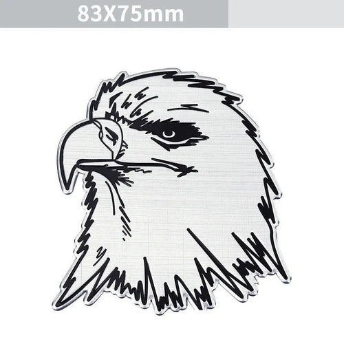 Aluminium car body sticker decorative metal badge in various animal designs.
