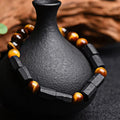 8mm natural obsidian single ring bracelet with a constellation design in a choice of gemstone colours.