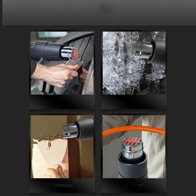 2000W industrial hot air gun with anti-slip grip and adjustable controls.