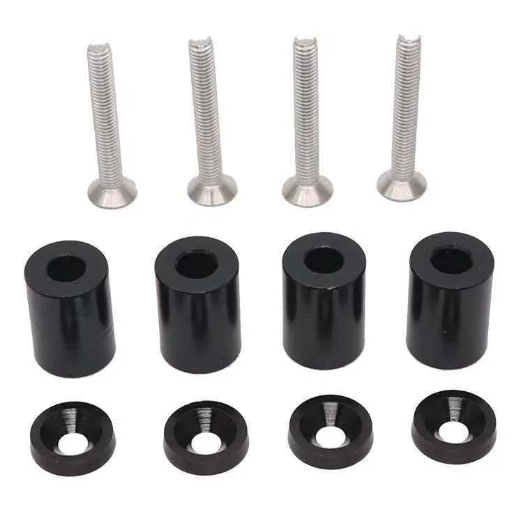 Aluminium car machine cover pad height sheet with screws, nuts and washers