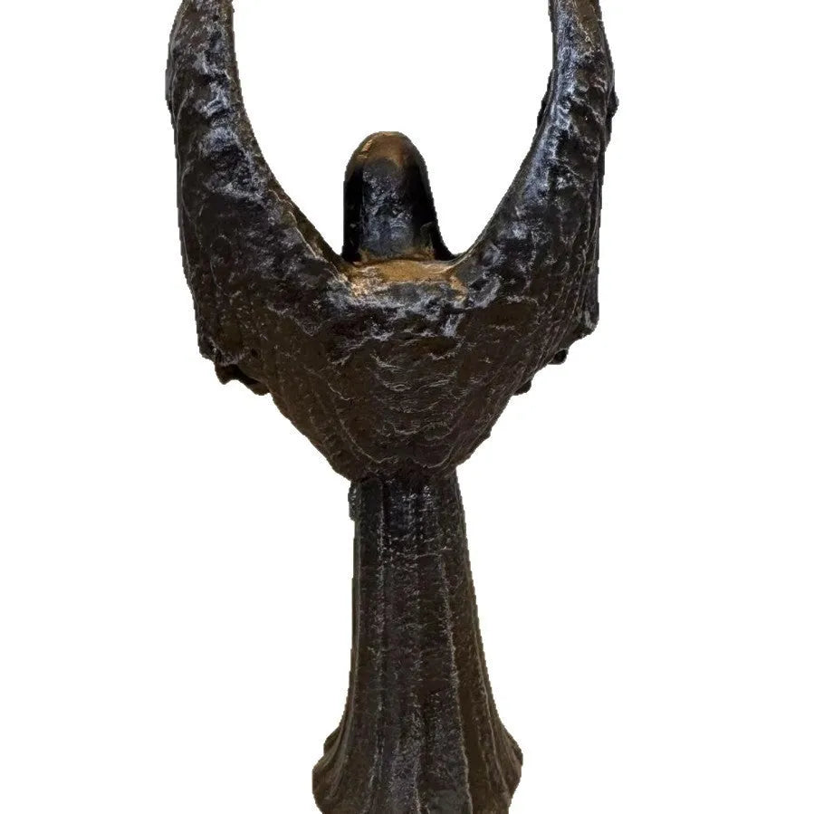 Dark angel resin ornament figurine measuring 6.5 by 5 by 17 centimetres