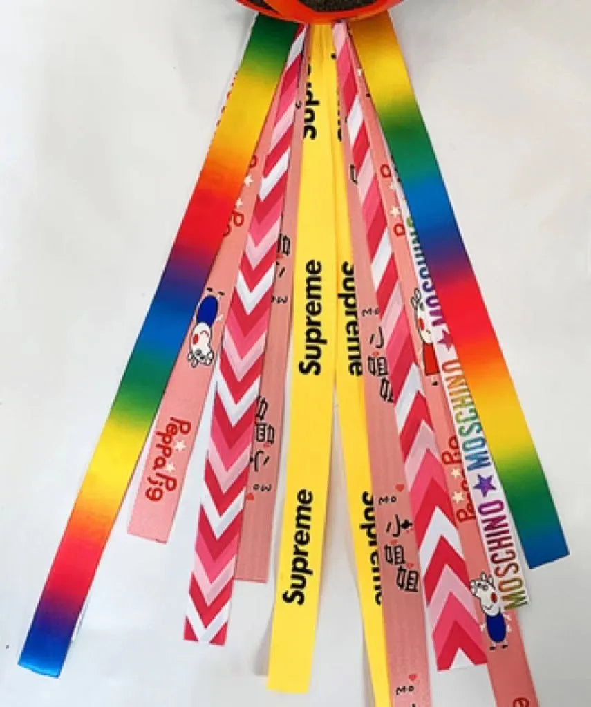 Children's helmet decorative streamer in multiple colour options for roller skating and balancing car safety gear
