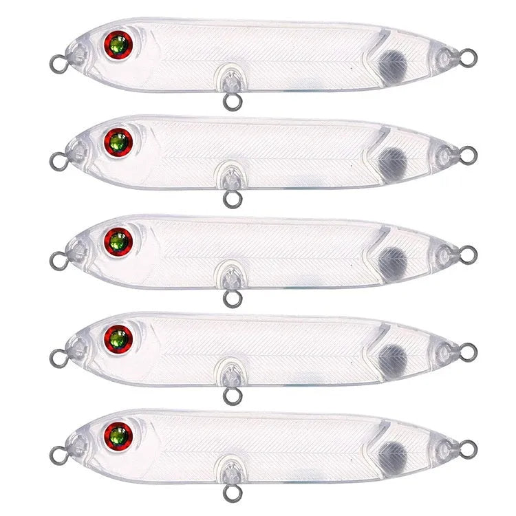 Transparent 9.5cm DIY fishing lure blank body with 7mm eye opening