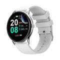 Smart sports watch with circular display for blood pressure monitoring on silicone wristband