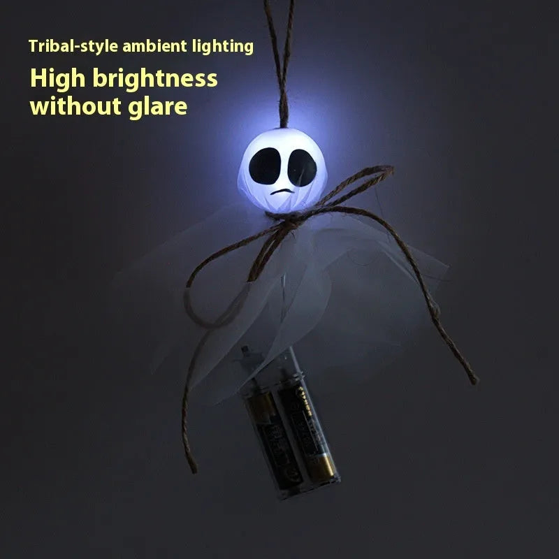 Halloween ghost LED lantern chain with multi-colour lights for party venue decoration