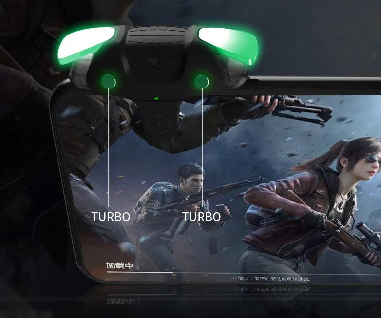 Black F5 mobile game controller for smartphones measuring 5 by 2.5 by 2.96 centimetres
