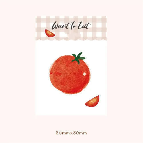Food Bread Handbook Note Paper showing 30 sheets of 80g paper in 85mm x 120mm size with four colour design options