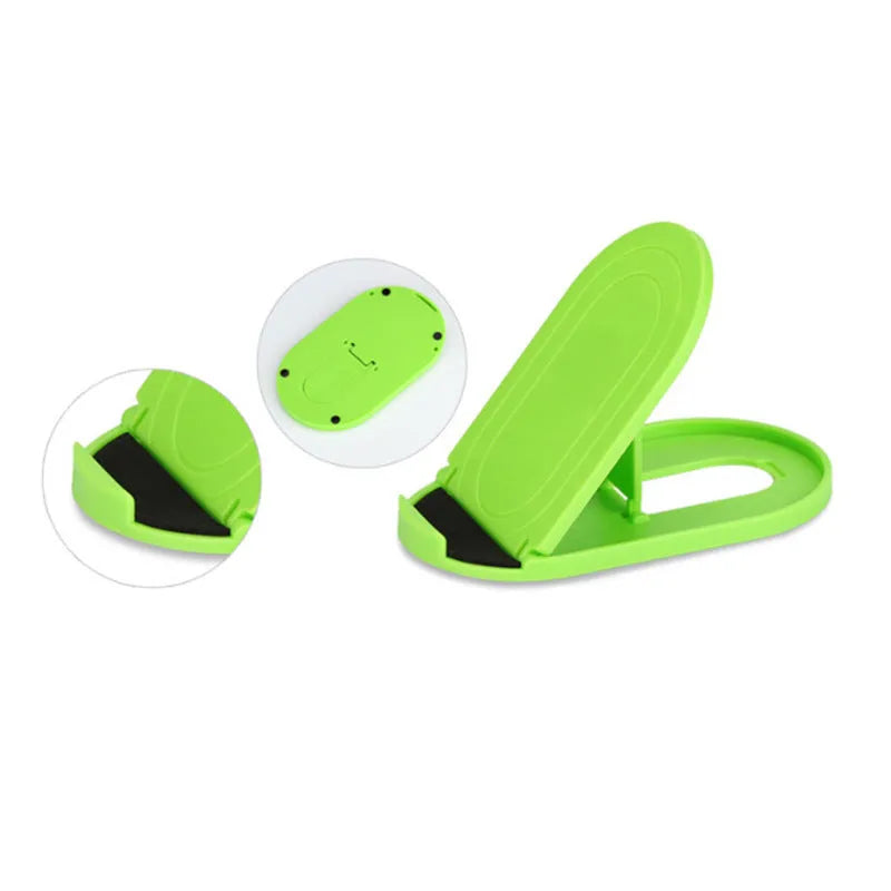 Plastic mobile phone stand bracket in six colour options for universal phone support