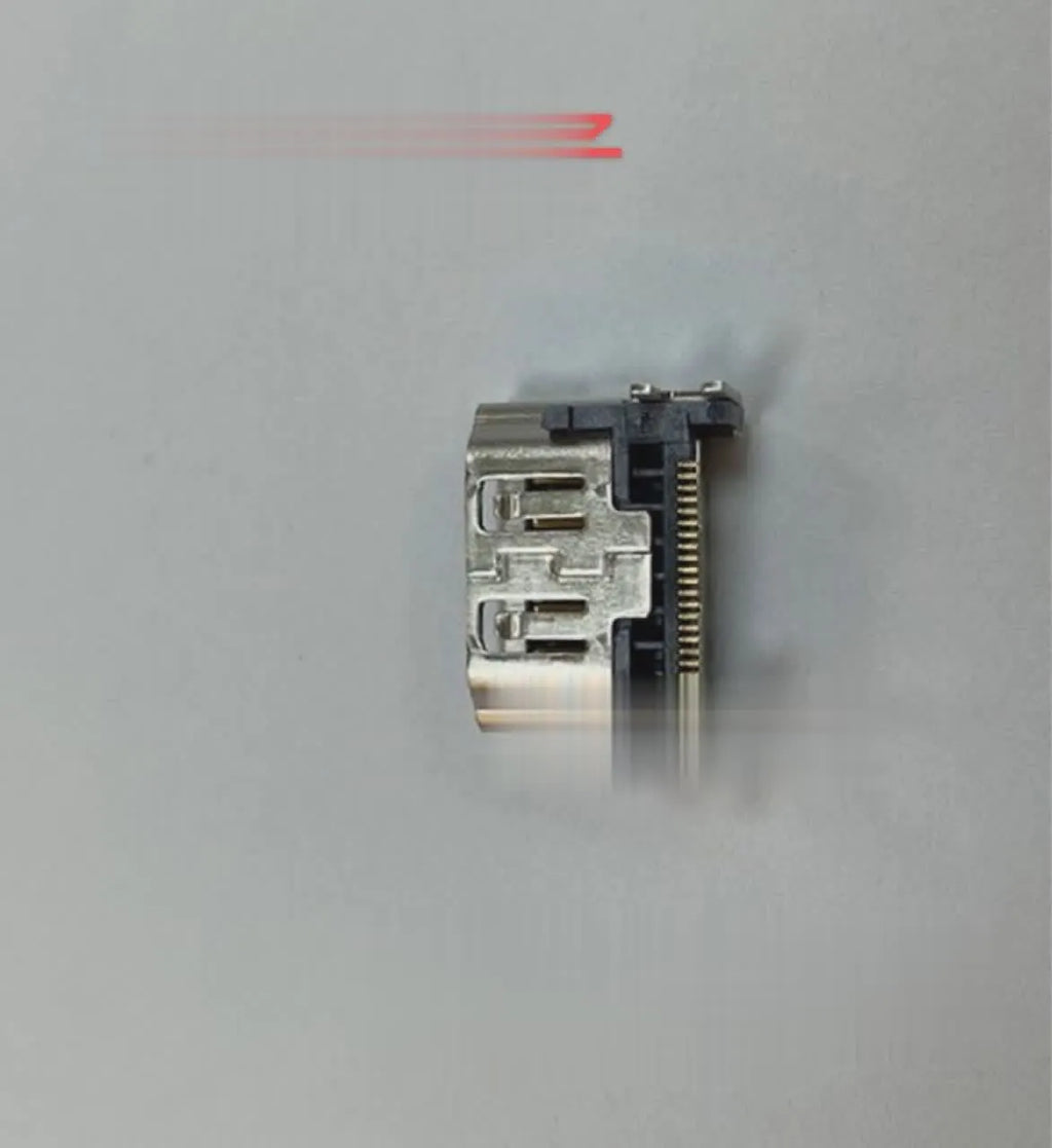 Silver HDMI female host socket connector for electronics repair