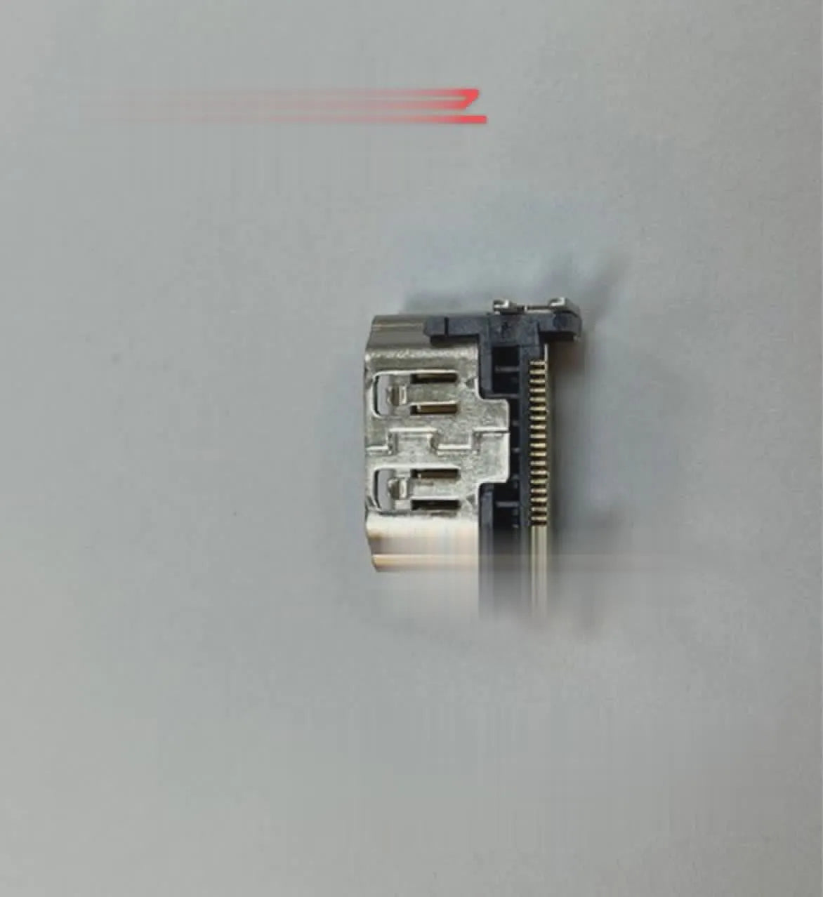 Silver HDMI female host socket connector for electronics repair