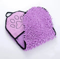 Blue pet bath towel for dogs and cats, size 62 by 23 centimetres