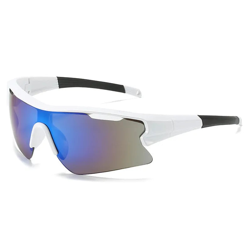 Windproof sports sunglasses for cycling and outdoor activities in multiple colour options.