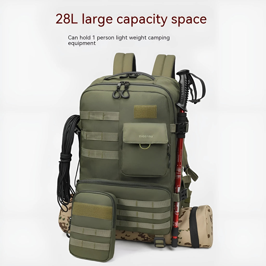 17-inch tactical backpack in Army Green or Black with 20-35 litre capacity for outdoor sports