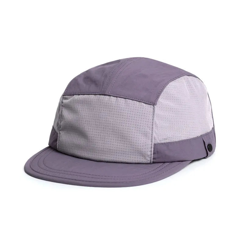 Soft dome cap with a breathable tongue design in Army Green colour, made from quick-drying polyester fabric.