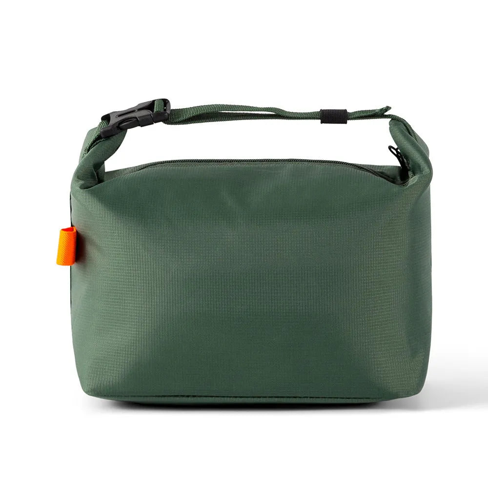 Japanese style insulated storage bag in Oxford cloth with wide opening for food items