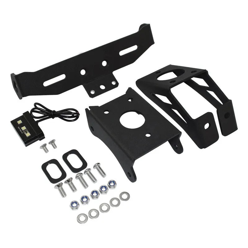 Black aluminium alloy Honda motorcycle rear licence plate bracket for short tail modifications