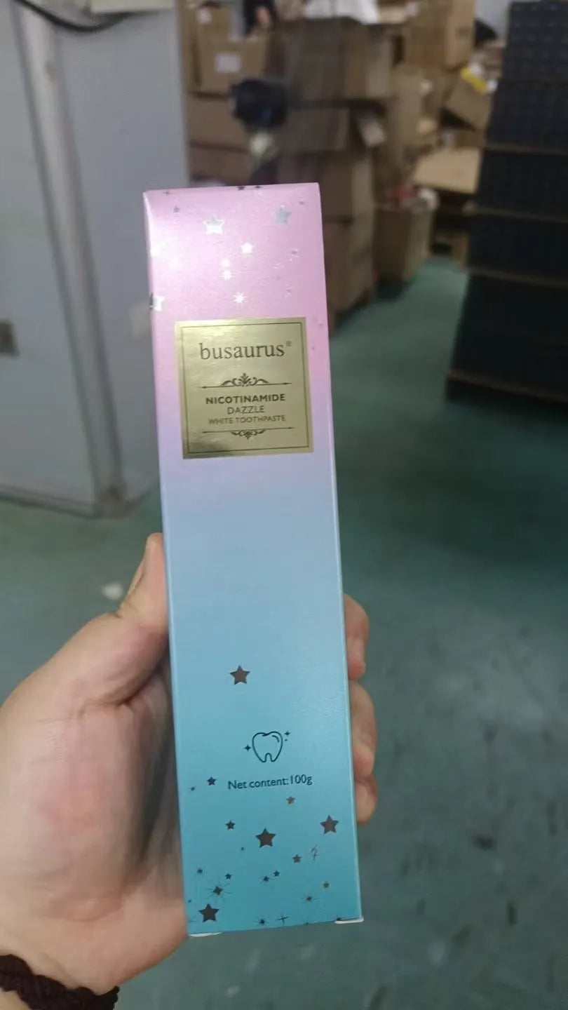Diouni Nicotinamide Dazzling White Toothpaste 100g tube for adult oral cleaning and whitening.