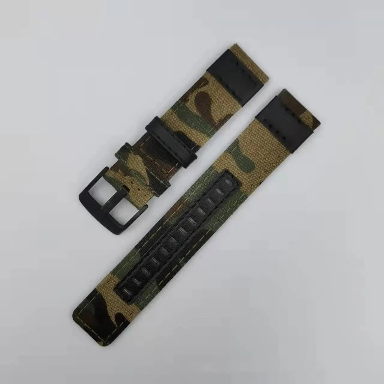 Oxford cloth canvas watch strap in multiple colours showing 20mm, 22mm, and 24mm width options