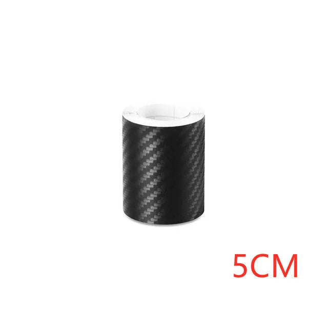 Matte carbon fibre pattern car door sill protectors in roll format with width options