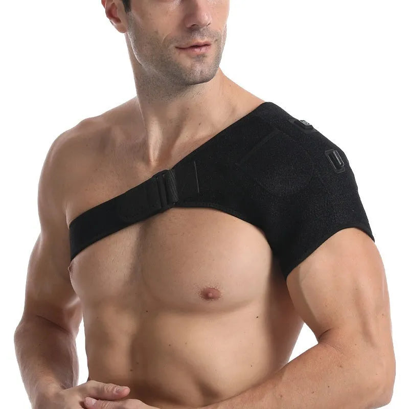Electric heating USB shoulder pad with free size padded design and plug-in connector